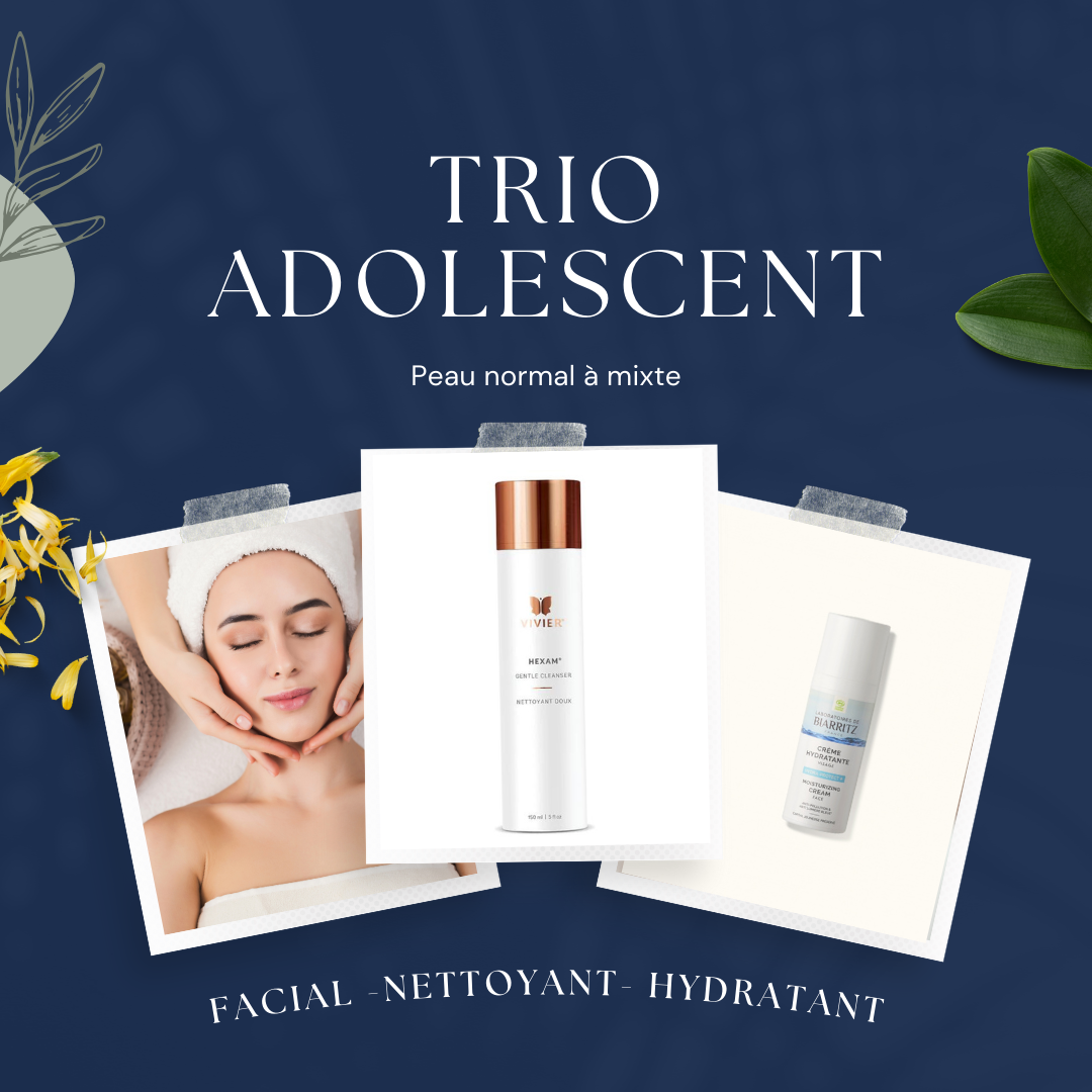 Trio adolescents peau mixte