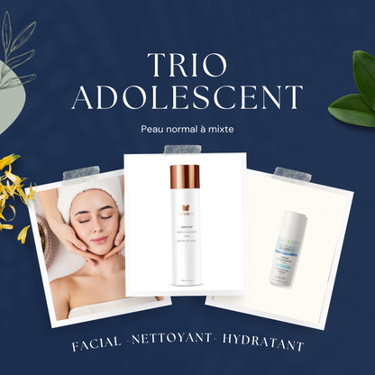 Trio adolescents peau mixte